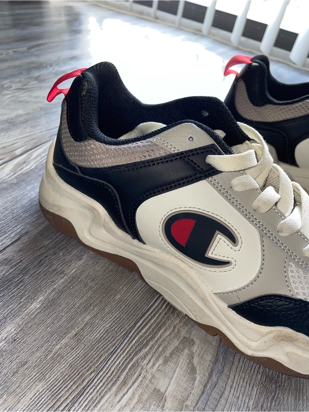 Champion Men's Retro Chunky Sneakers - White/Black/Red